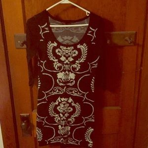 Patterned Sweater Dress